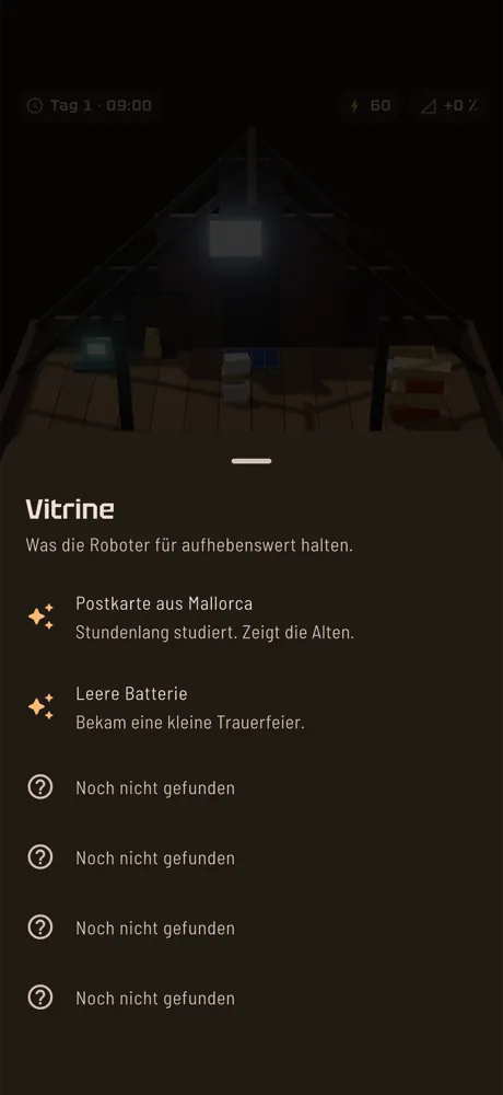 Die Vitrine mit Kuriositäten
